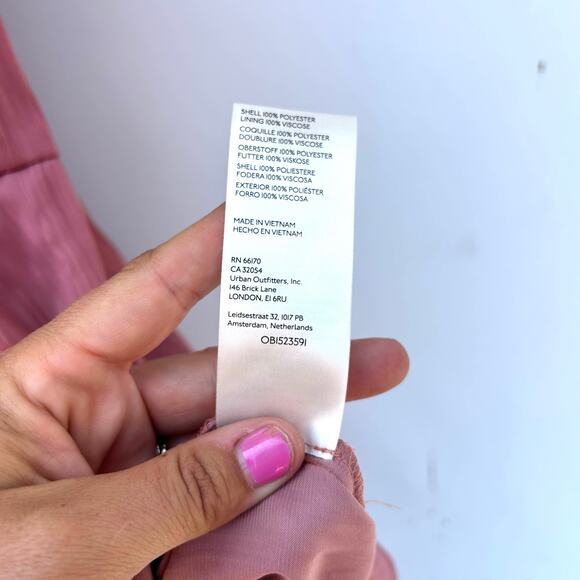 Anthropologie The Somerset Maxi Dress Satin Pink Rose XS Small Wedding - Picture 11 of 11